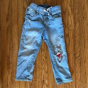 GAP Kids Blue Jeans with Dinosaur Patch